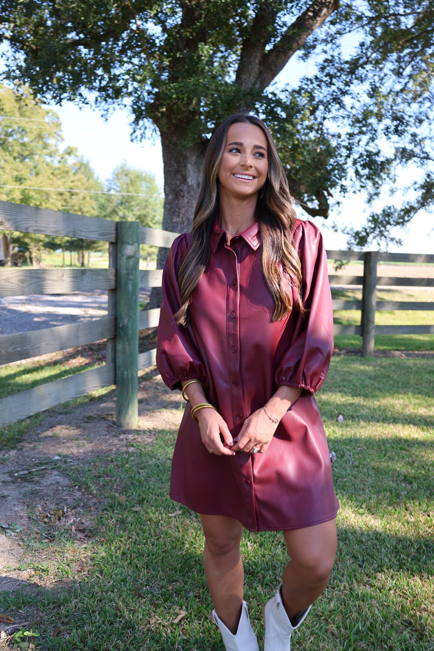 Krista Dress(burgandy)