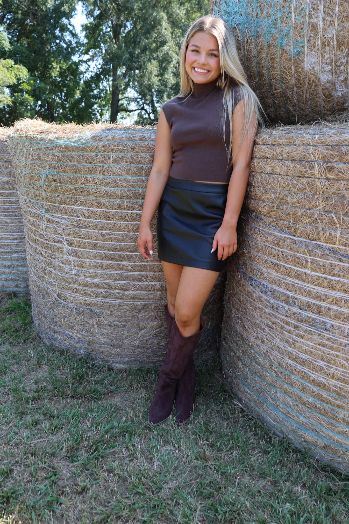 Mock top(Brown)