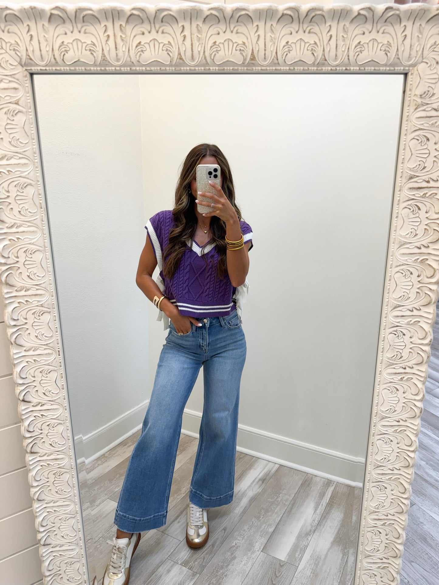 Lace Sweater Vest(purple)