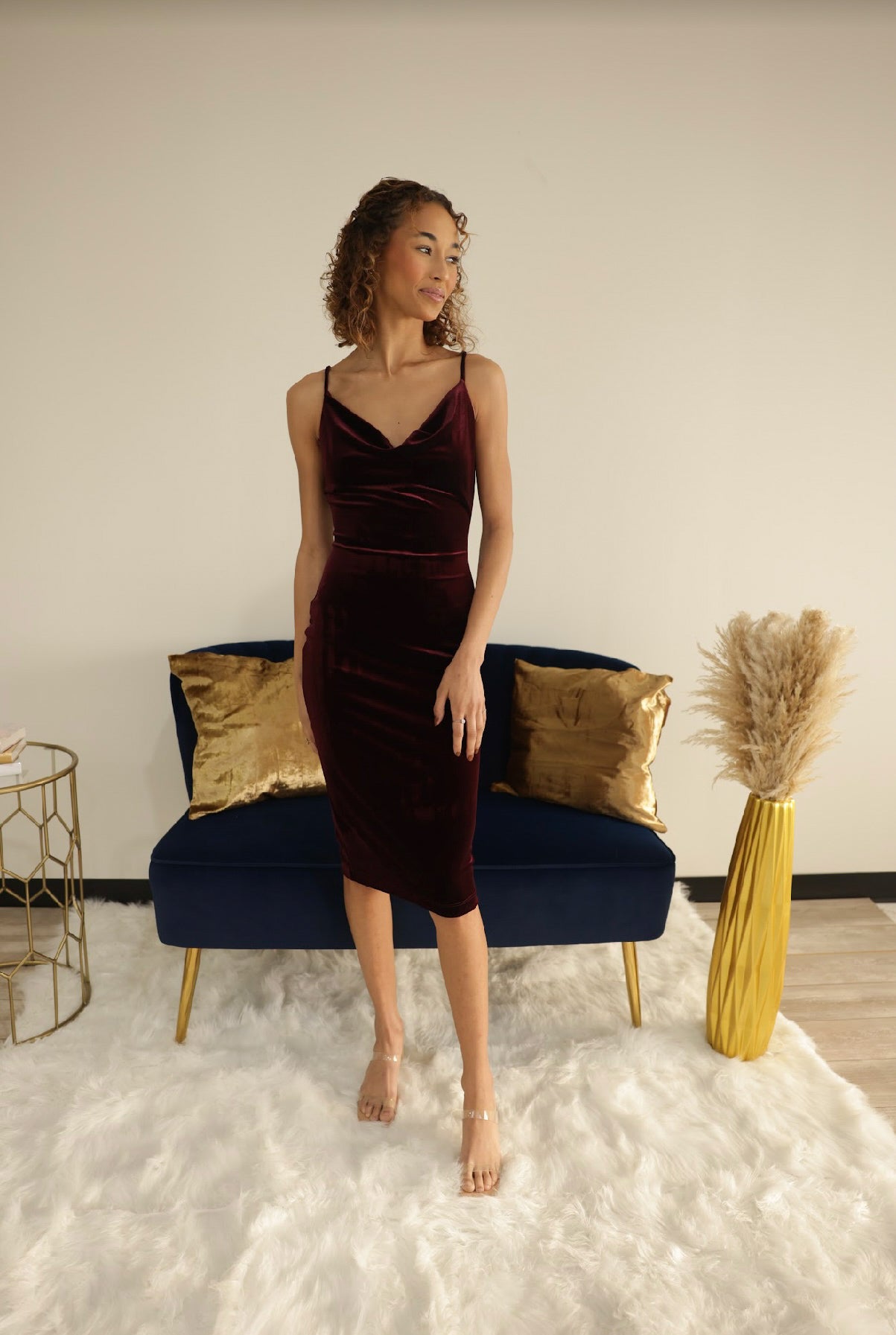 Sabine Dress(burgundy)