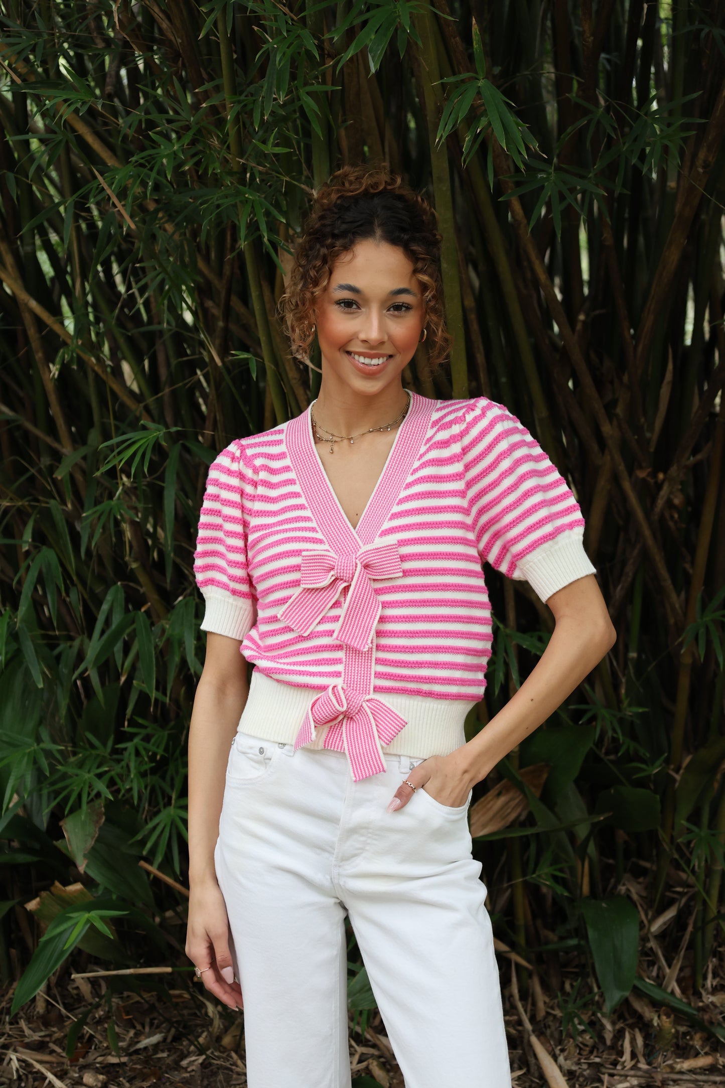 Jeannine Sweater. (pink)
