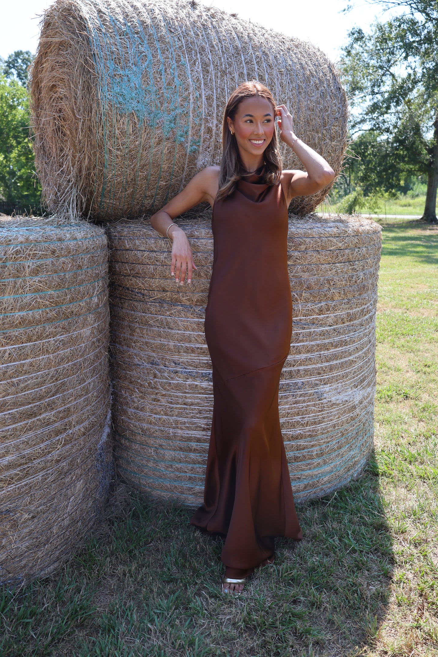 All Out Satin Dress