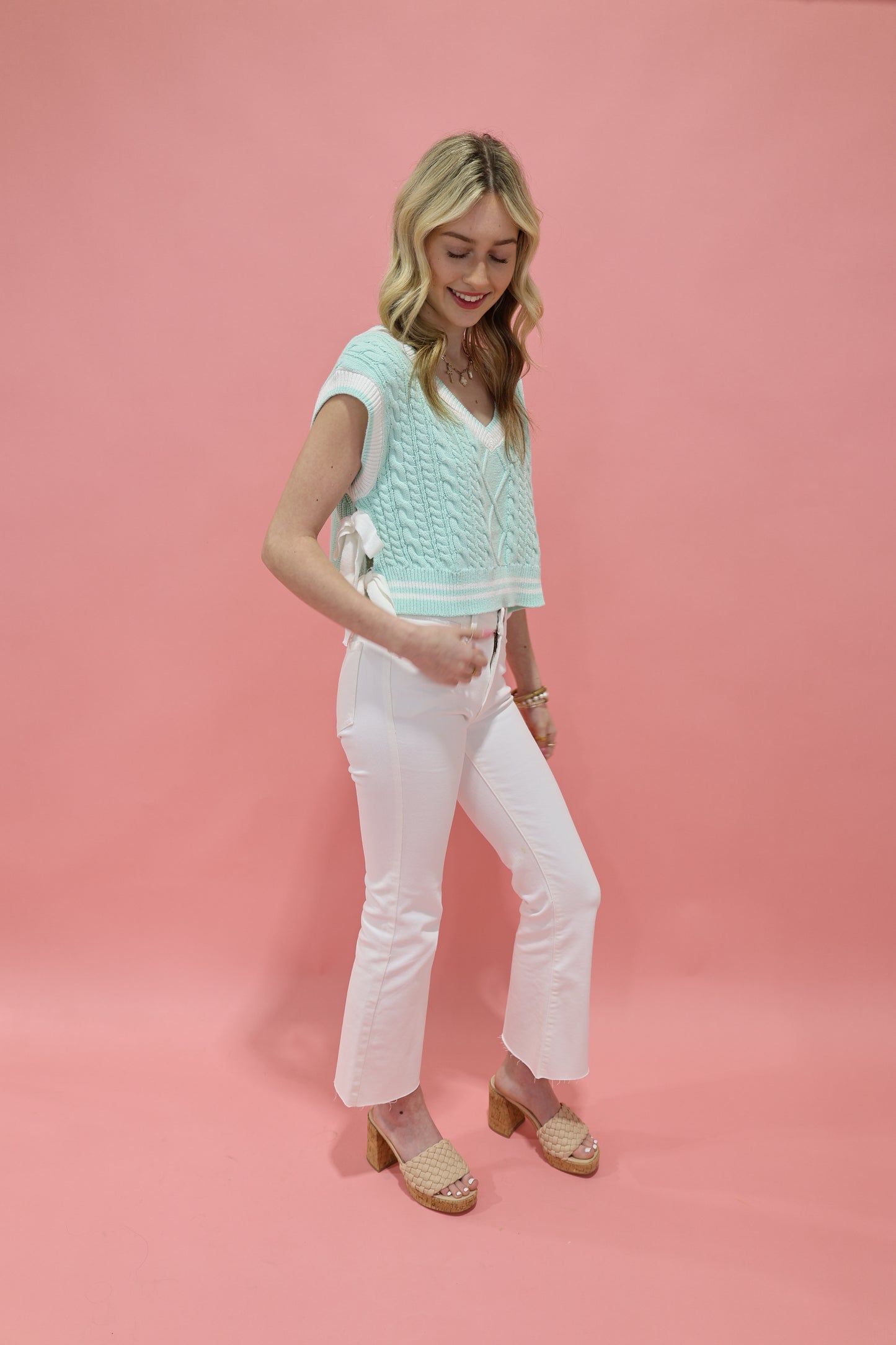 Lace Sweater Vest (mint)