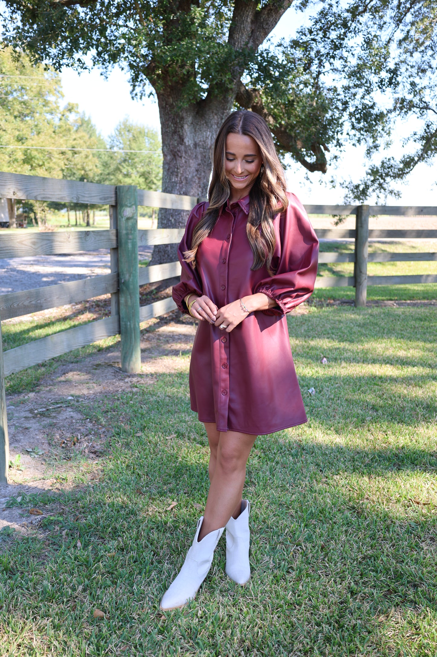 Krista Dress(burgandy)