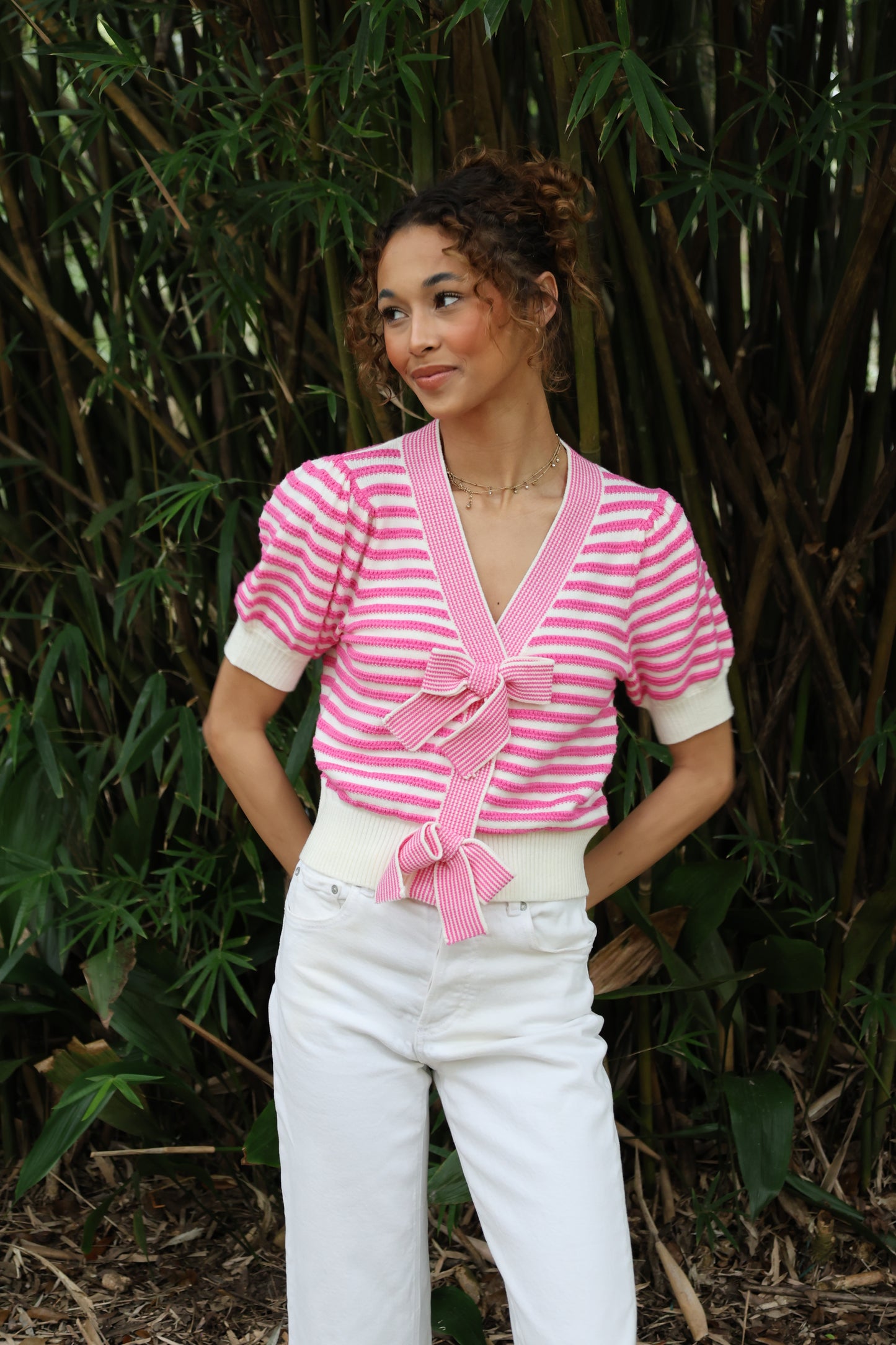 Jeannine Sweater. (pink)