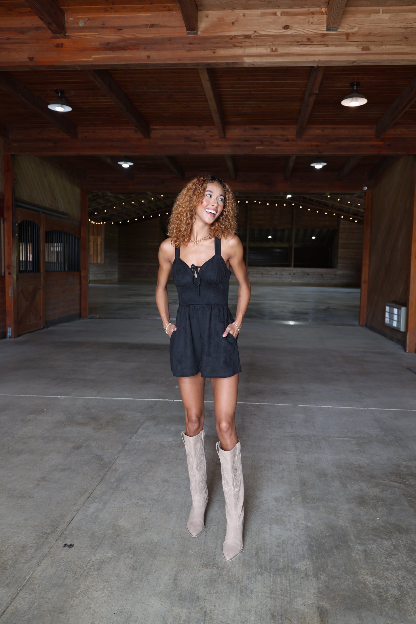 Farrah Romper(black)