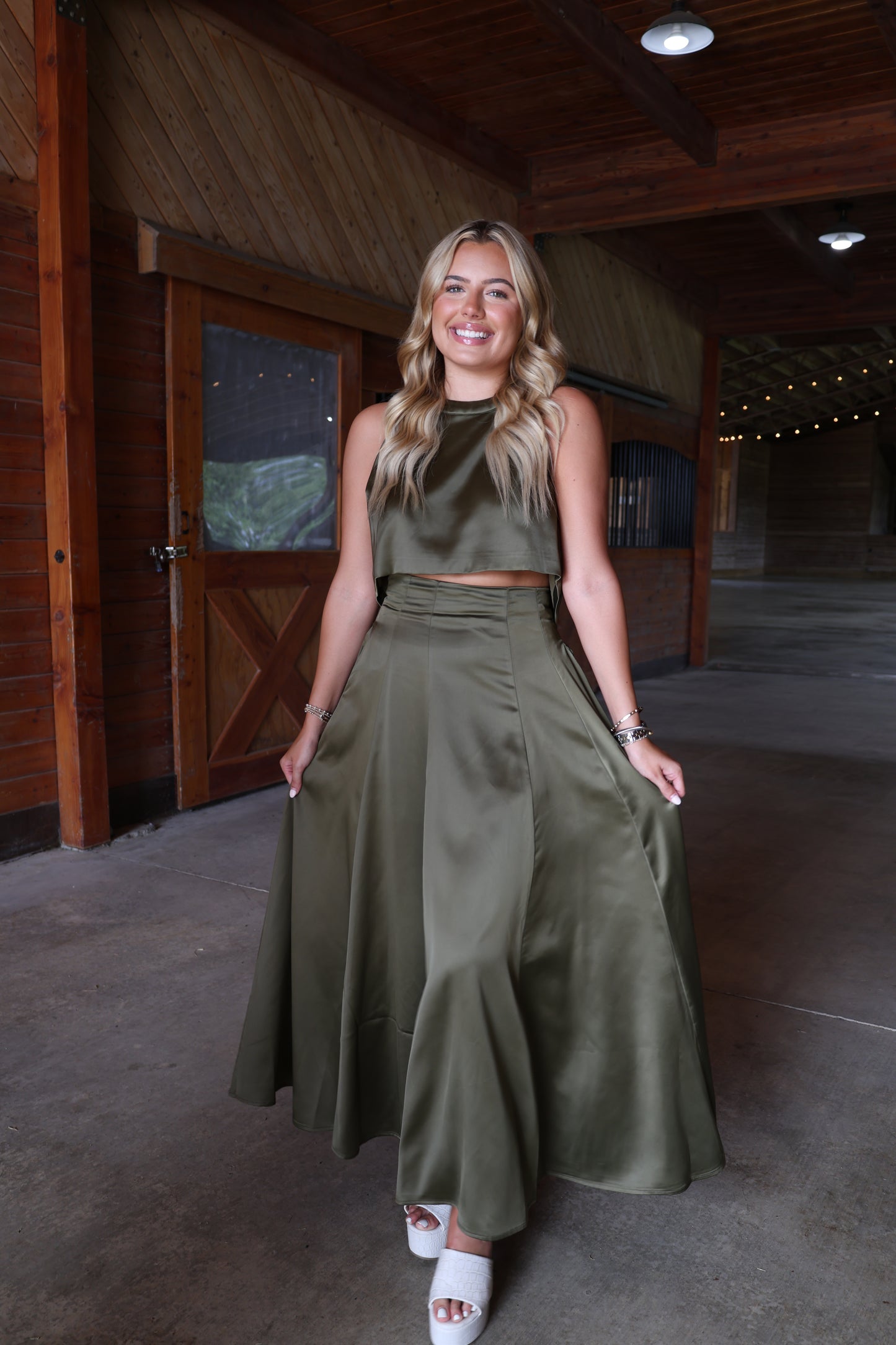 Caged Skirt(olive)