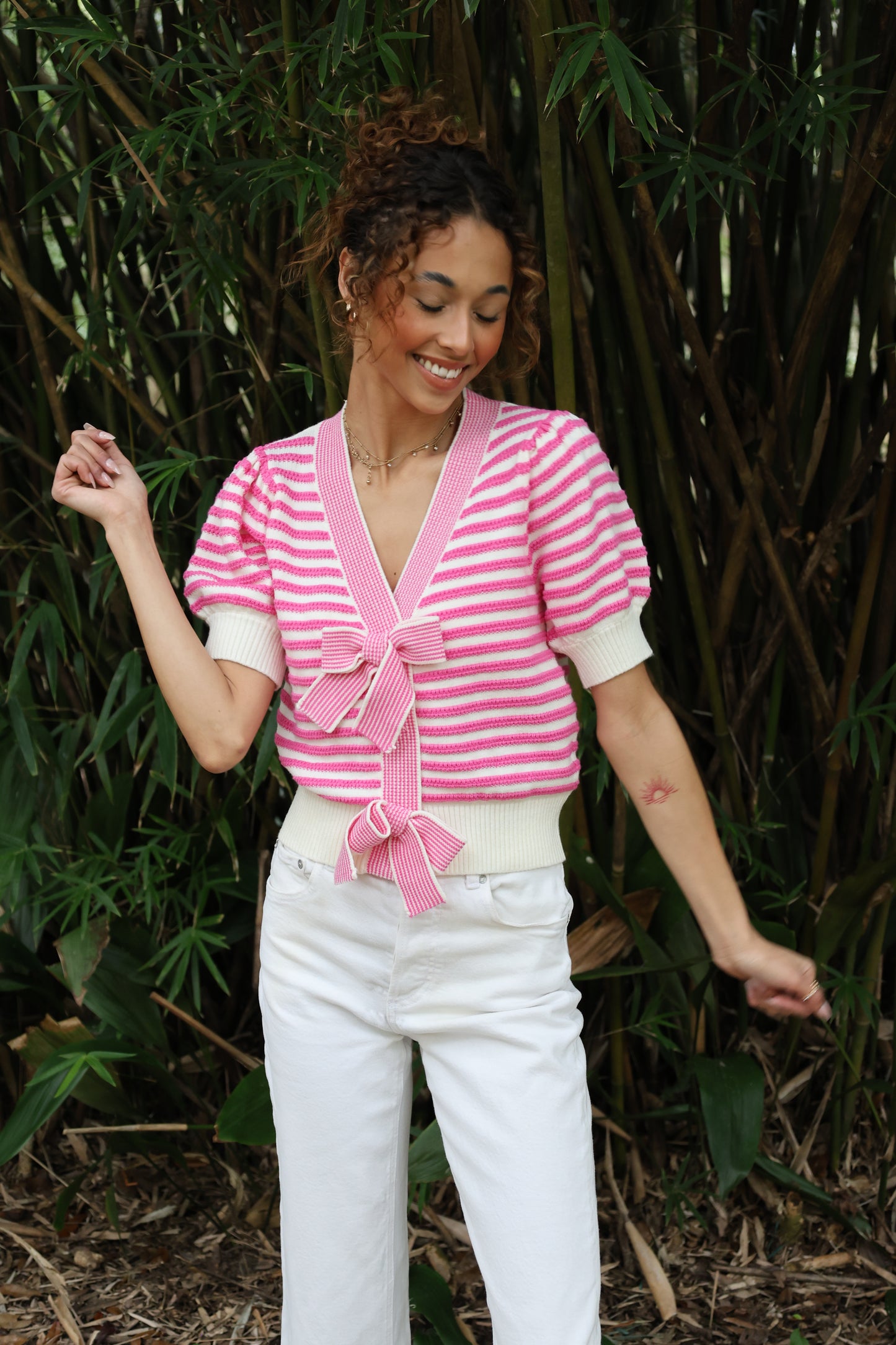 Jeannine Sweater. (pink)