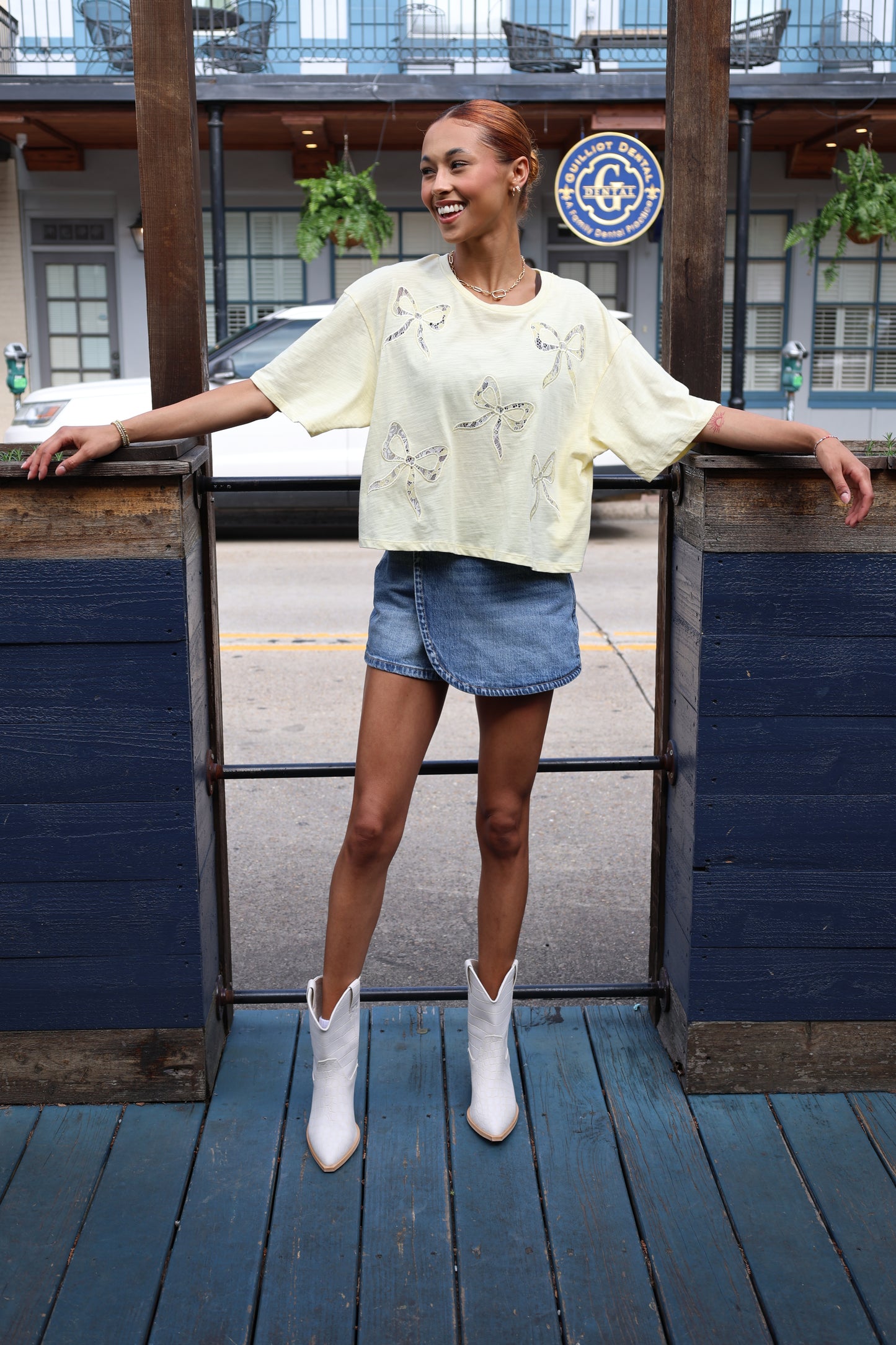 Lace Bow Top