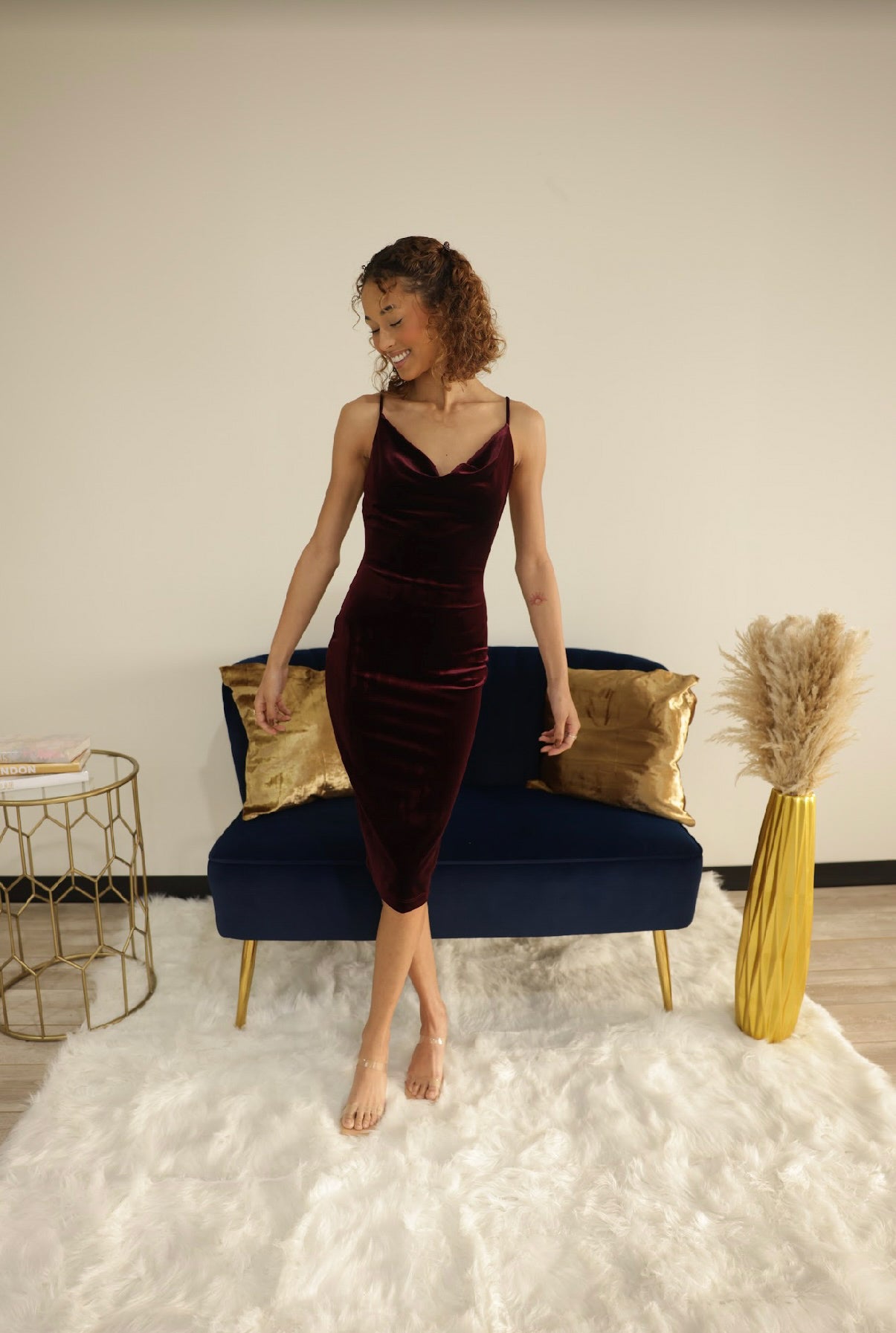 Sabine Dress(burgundy)