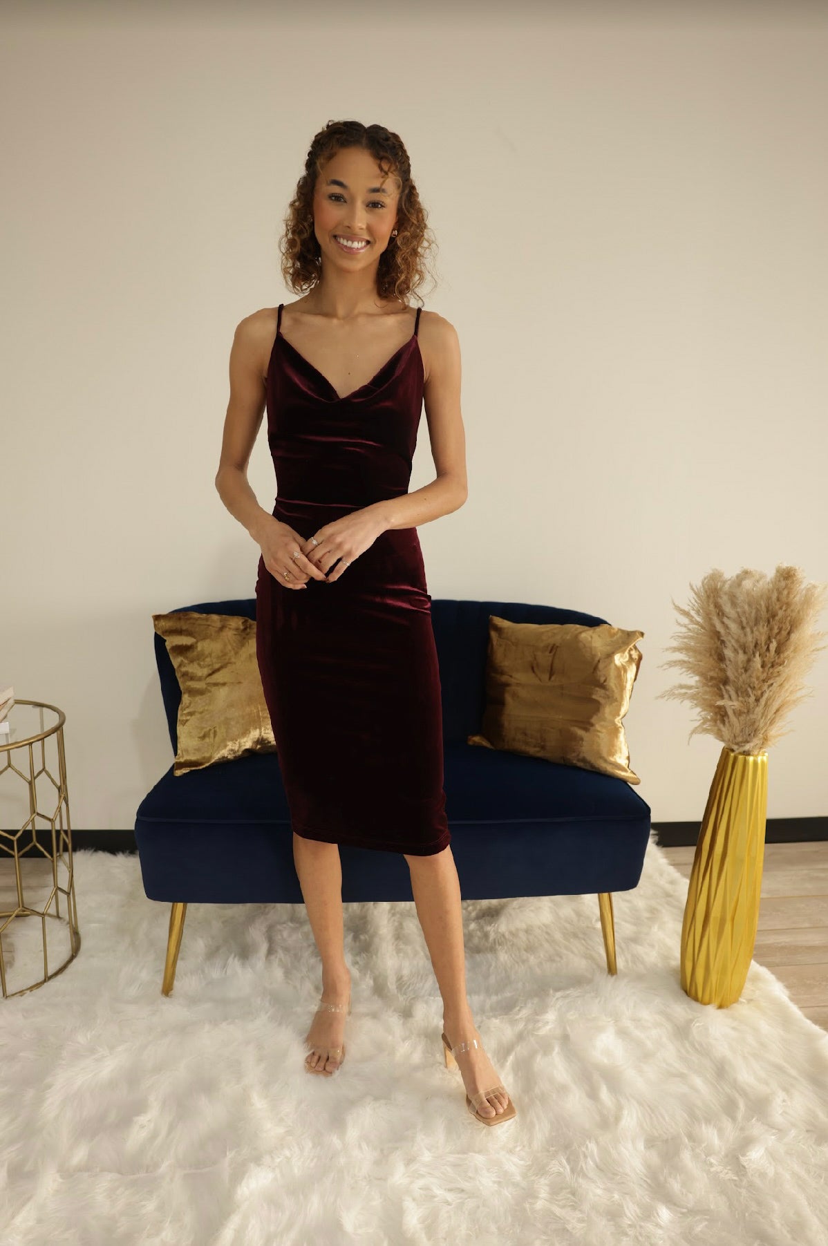 Sabine Dress(burgundy)