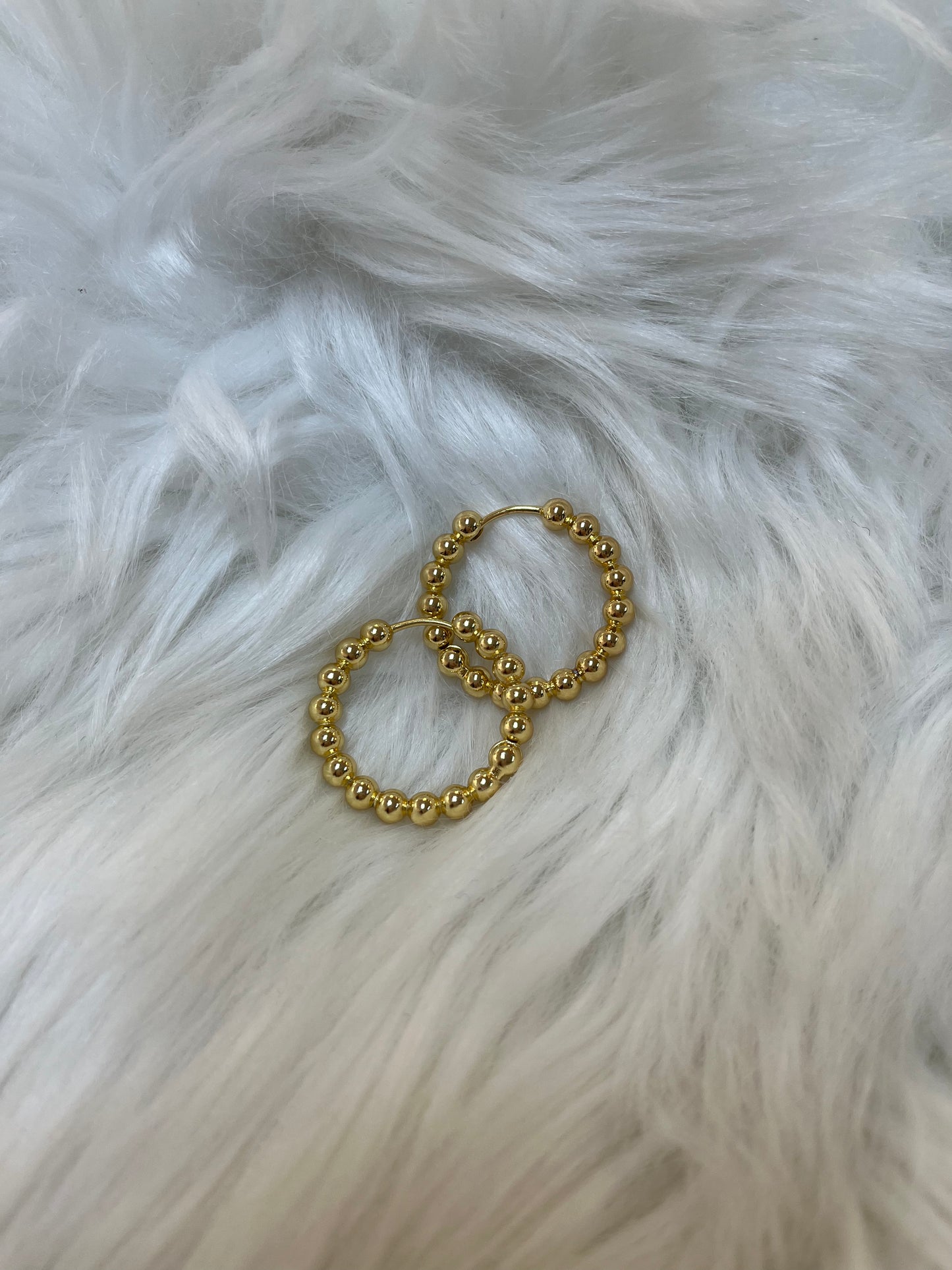Gold Beaded Earrings