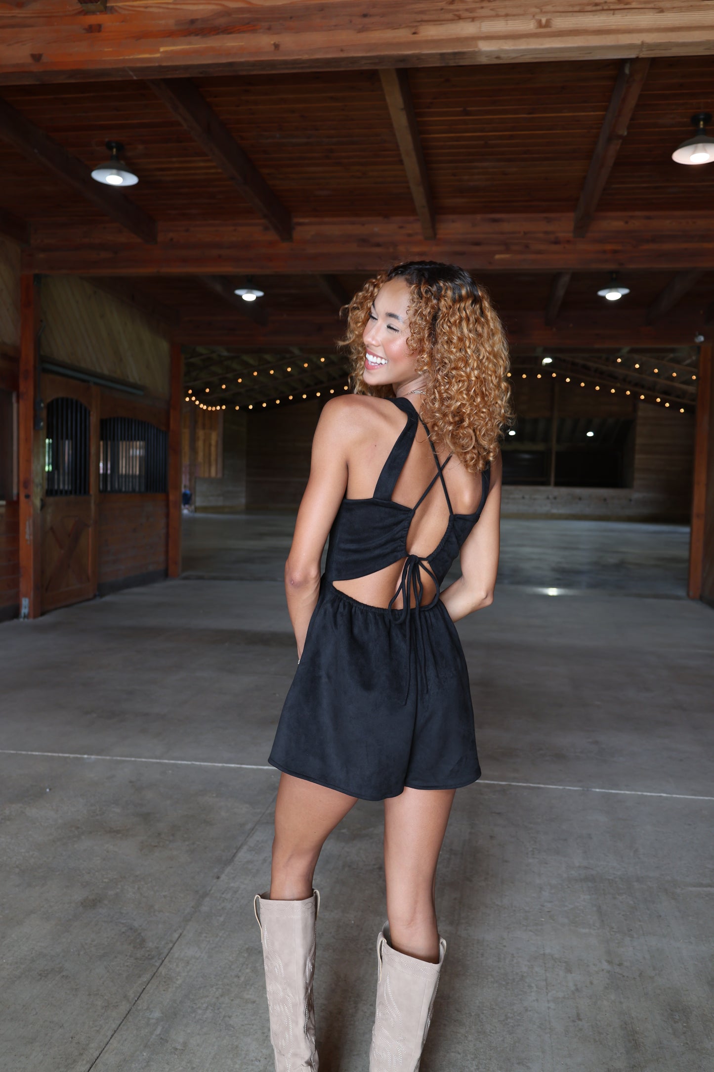 Farrah Romper(black)