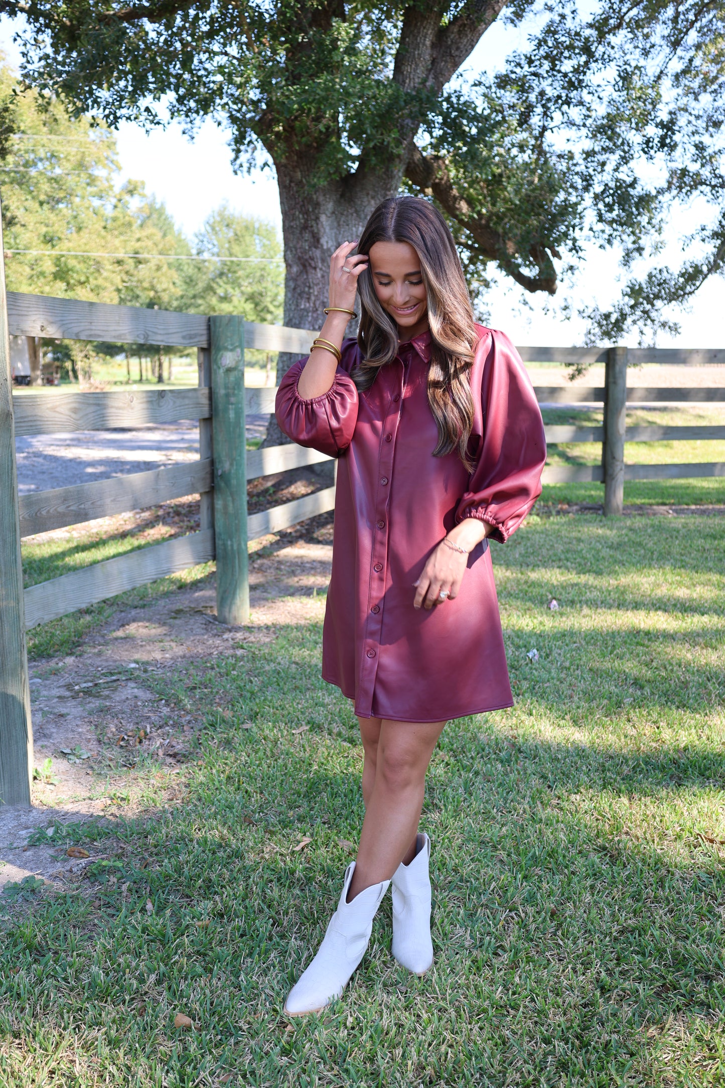 Krista Dress(burgandy)