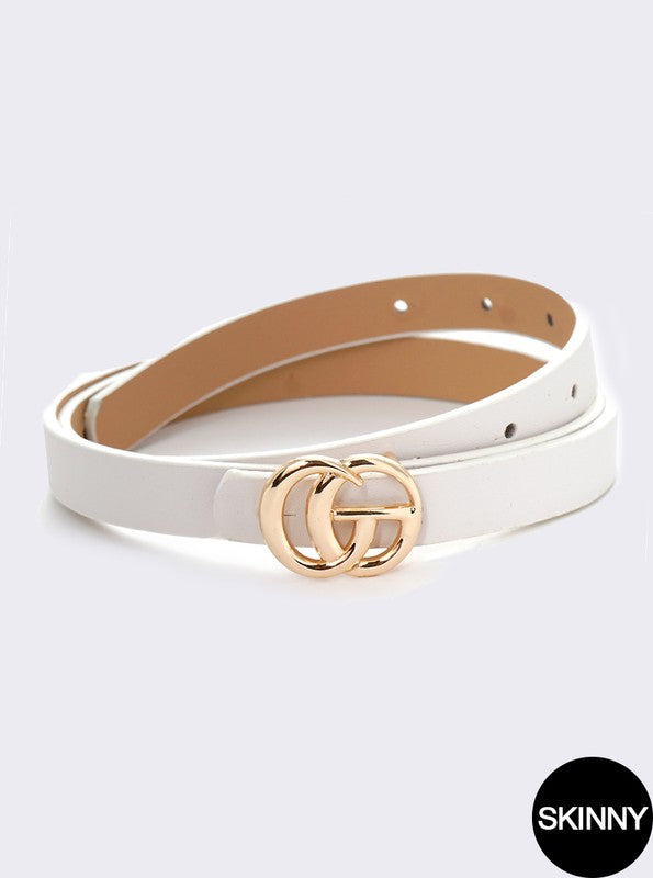 CG Skinny belt white