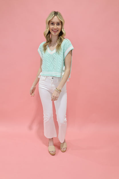 Lace Sweater Vest (mint)
