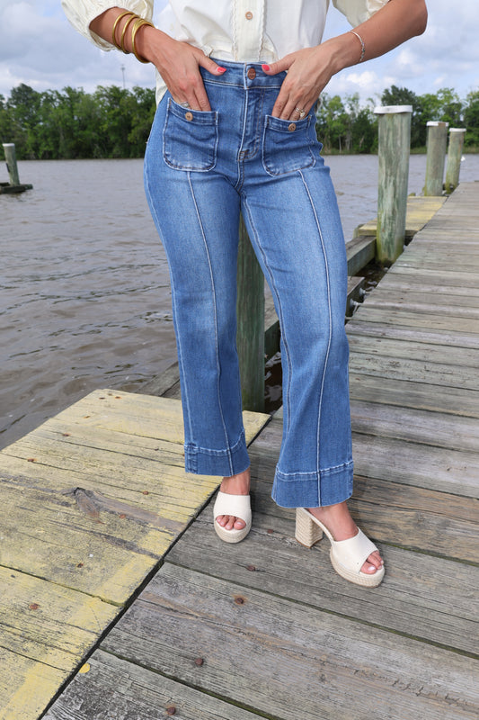Pintuck Jeans