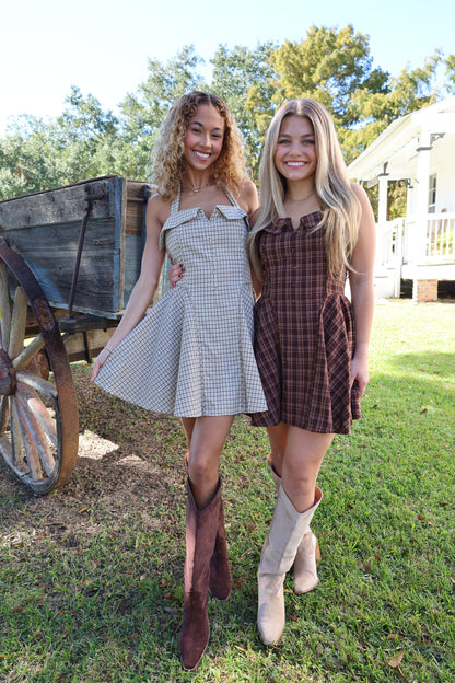 Fall For Me Dress(Brown)