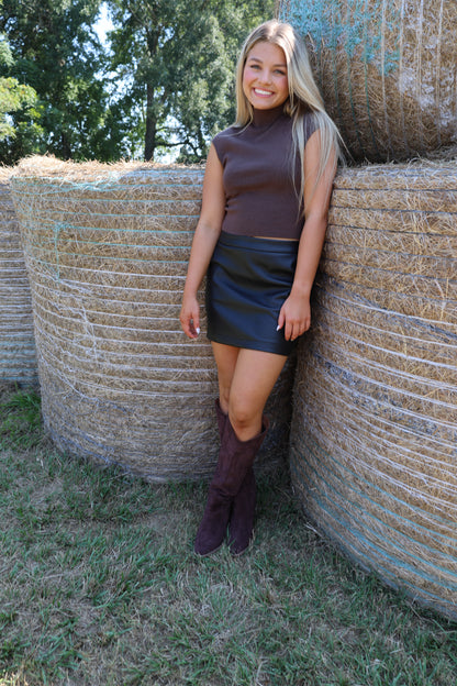 Mock top(Brown)