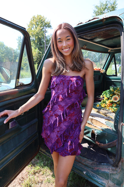 Flocking Dress(purple)