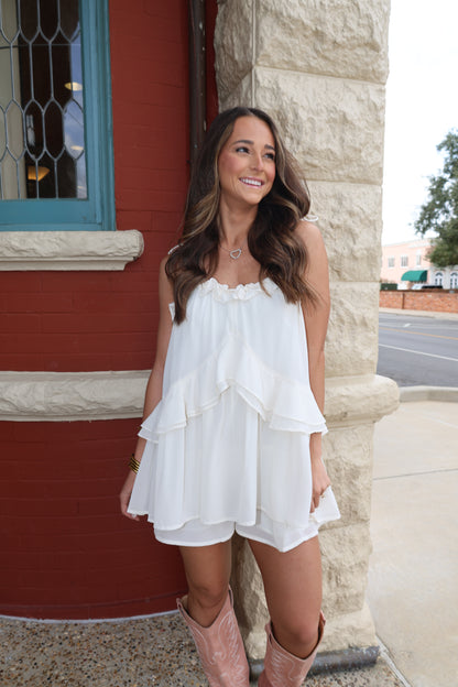 Flared Romper(ivory)