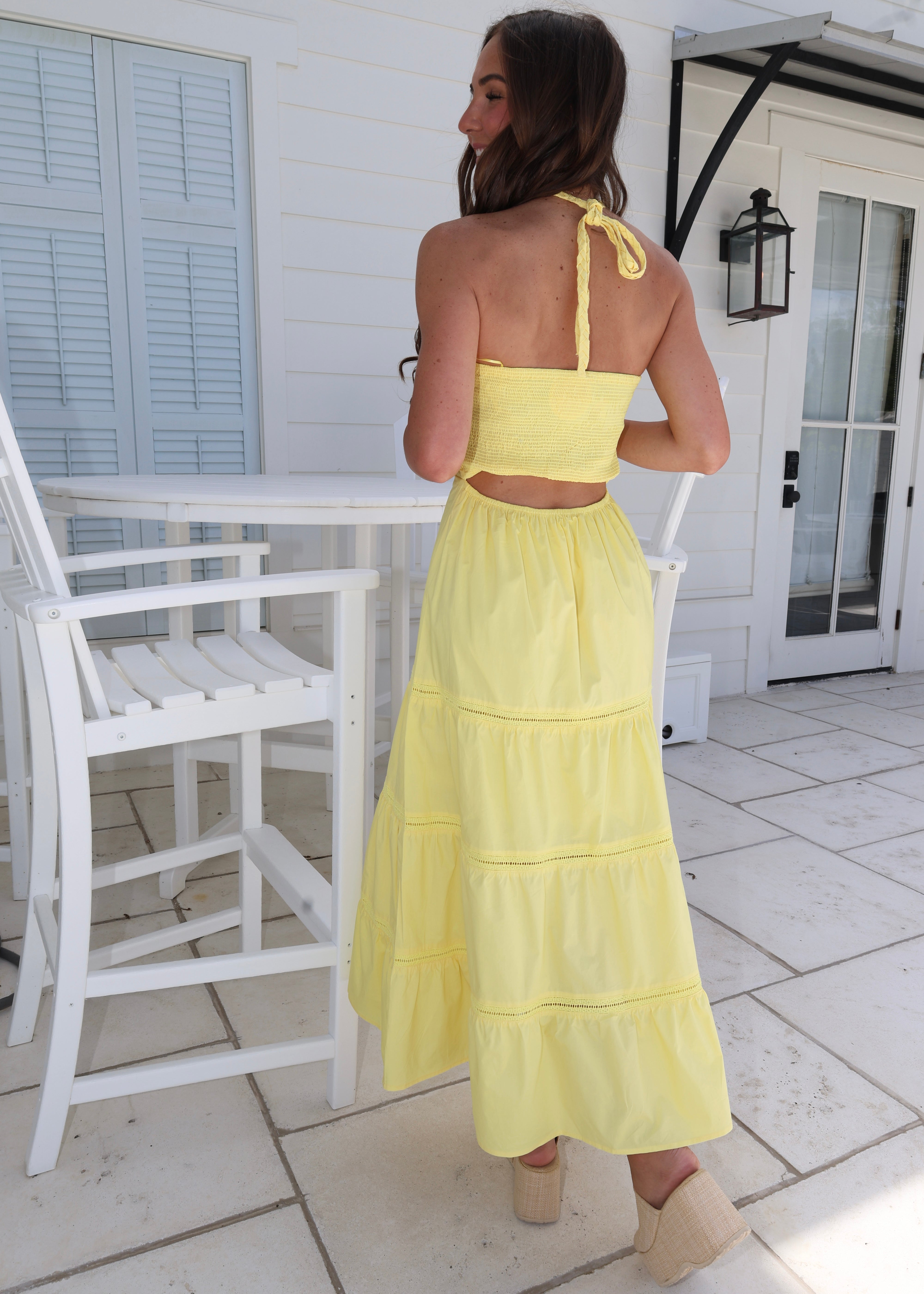Braid Me Dress-Yellow