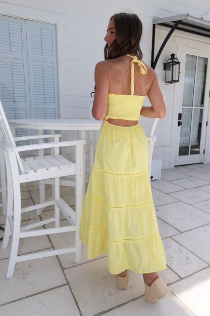 Braid Me Dress-Yellow