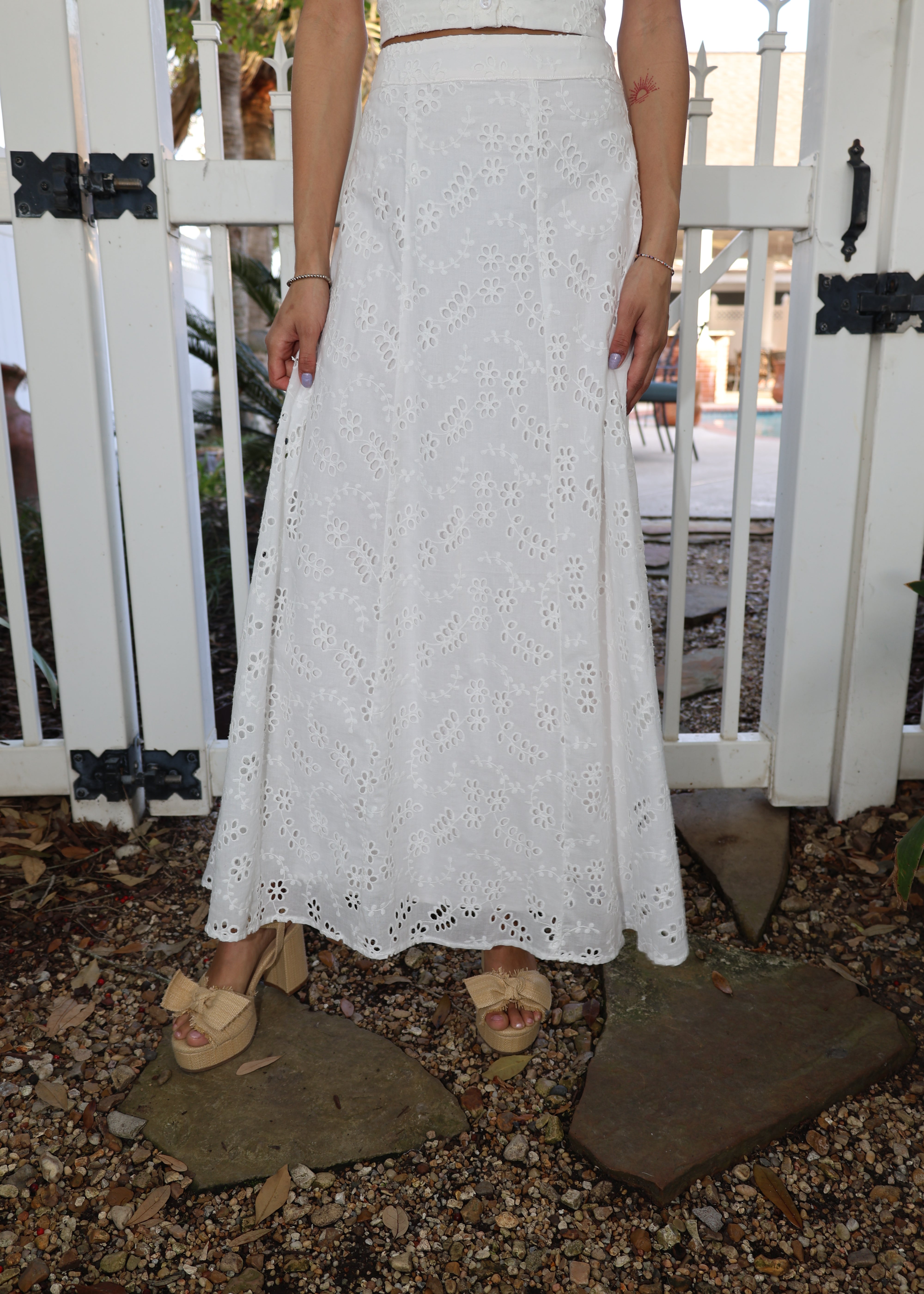 Eyelet Skirt