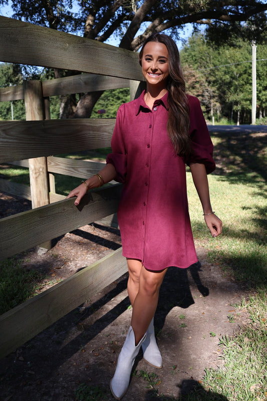 Cabana Dress(Burgandy)