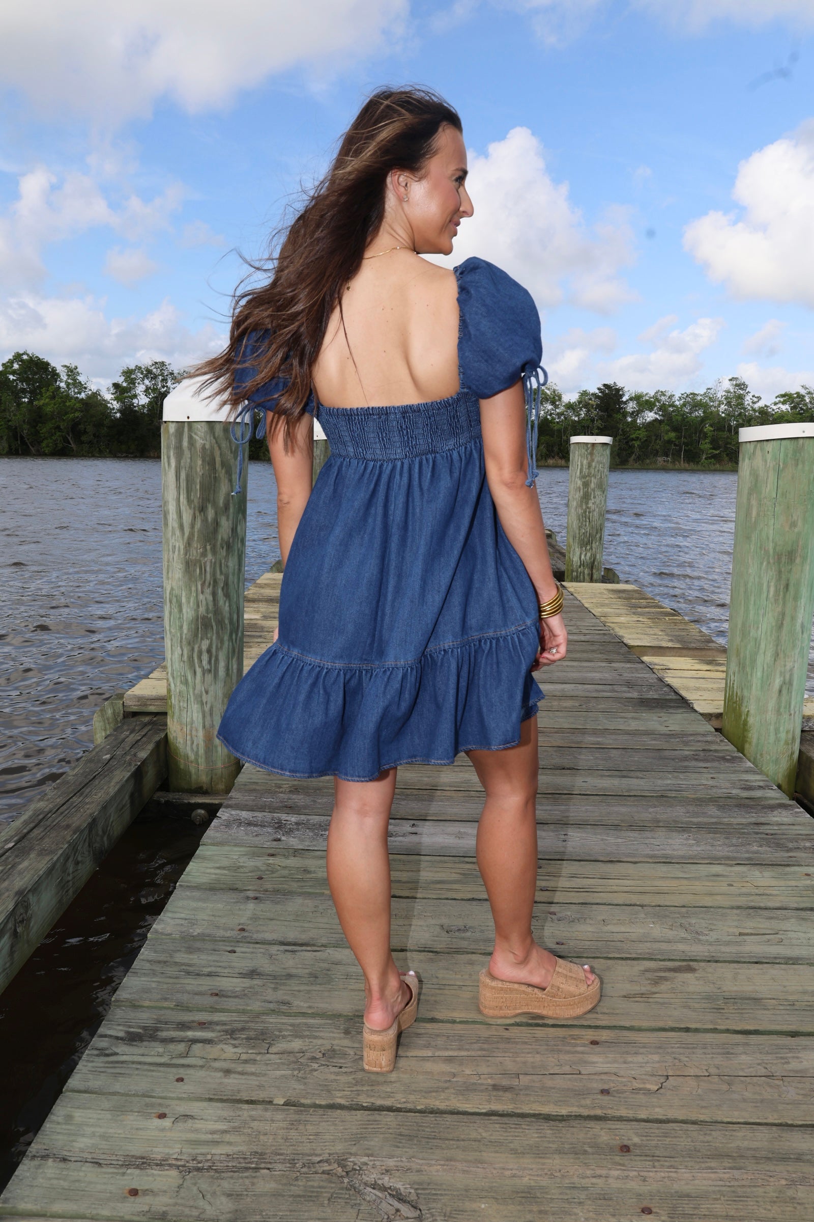 blue denim dresses for women Hali Denim Dress – Haven Boutique