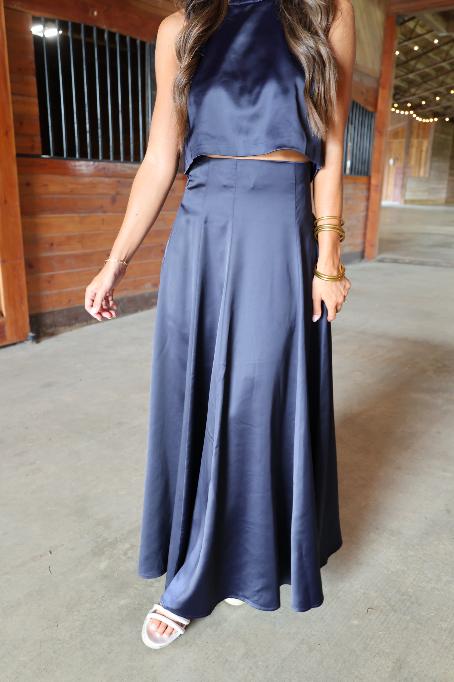 Caged Skirt(navy)