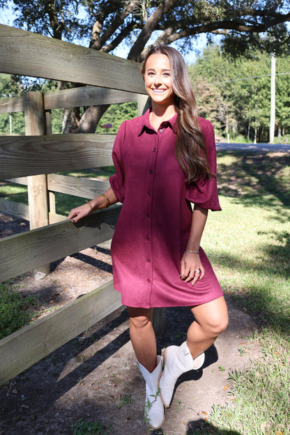 Cabana Dress(Burgandy)