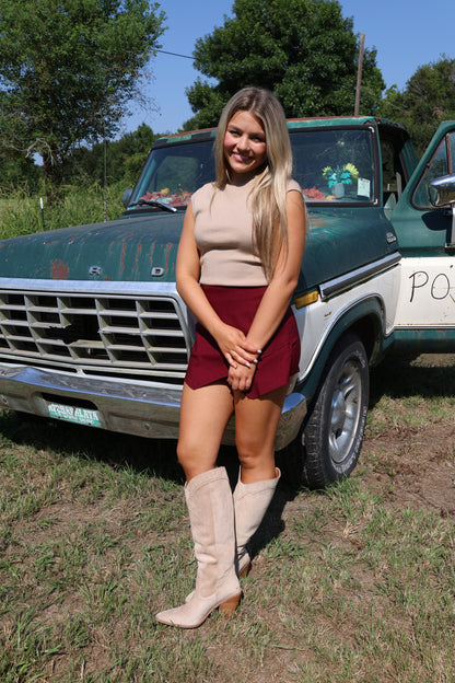 Rory Skort(burgundy)