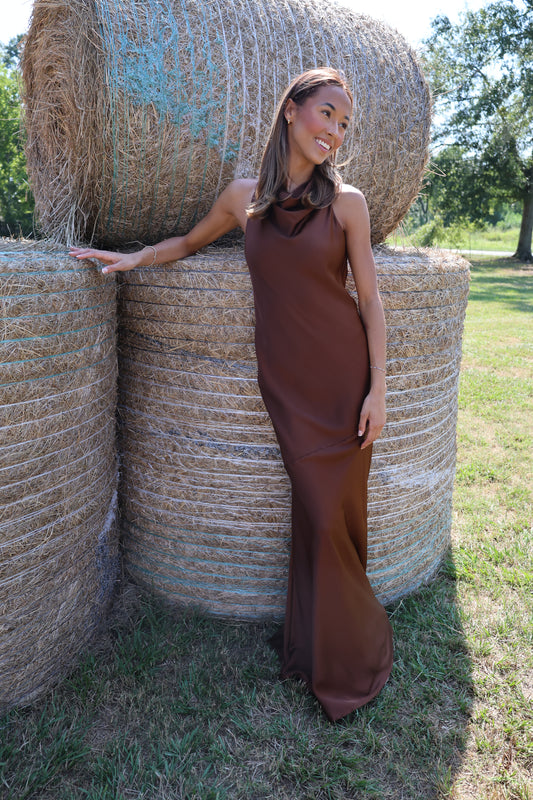 All Out Satin Dress