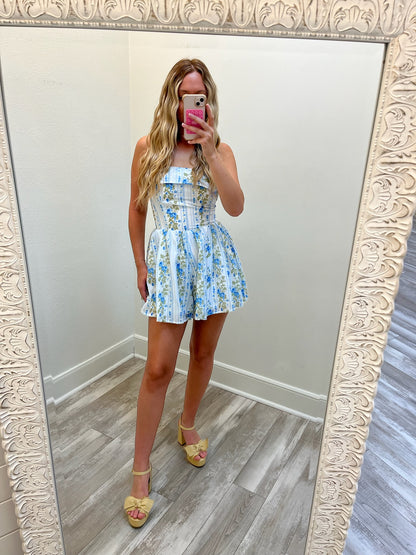 Zinnia Romper(blue)