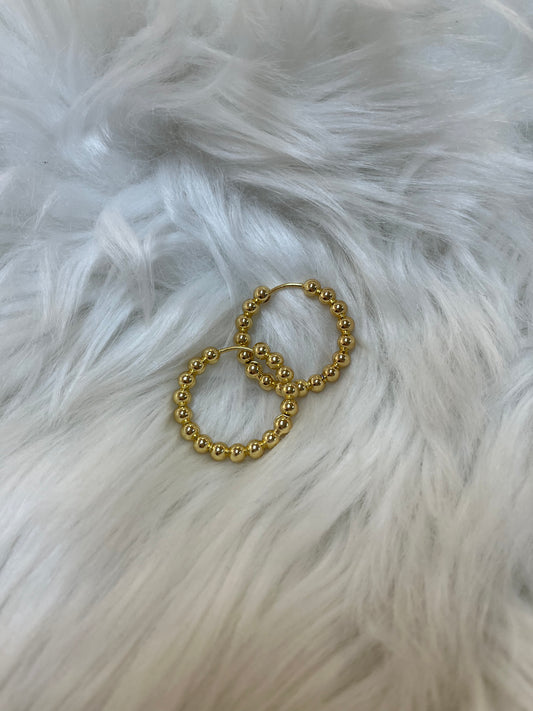 Gold Beaded Earrings