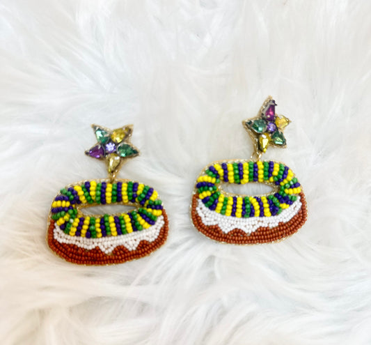 MG King Cake Earrings