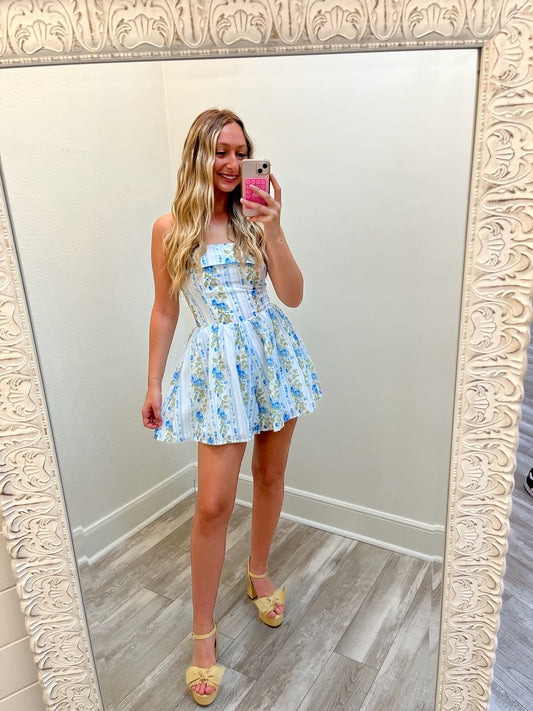 Zinnia Romper(blue)