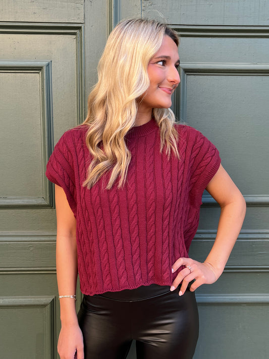 Wine Sweater Vest