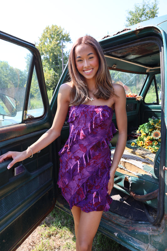 Flocking Dress(purple)